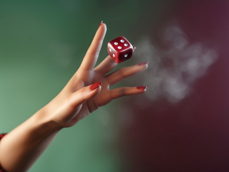 Dealer langsung presidenttoto Caribbean Stud Poker di studio profesional dengan kartu dan chip